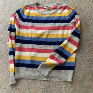 multi colored striped sweater